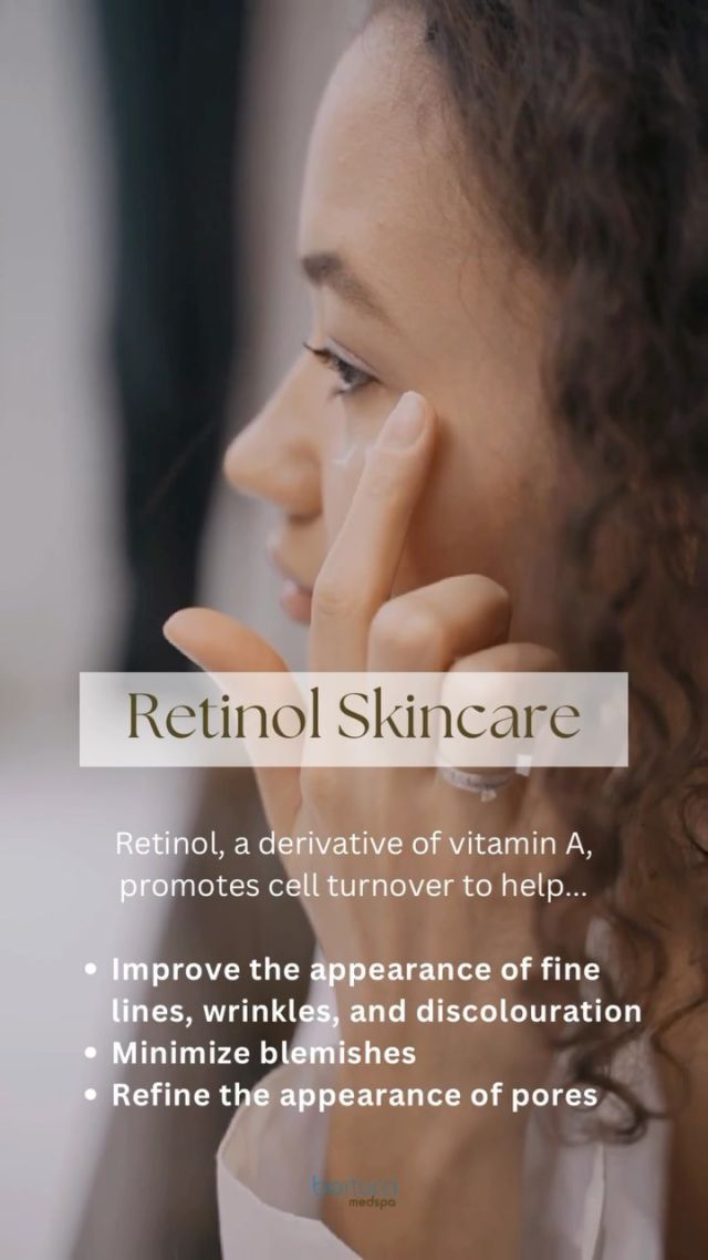 Start tackling summer sun damage with high quality retinol products!

Retinol, a derivative of vitamin A, promotes cell turnover to help...

✔️ Improve the appearance of fine lines, wrinkles, and discolouration
✔️ Minimize blemishes
✔️ Refine the appearance of pores

Add a Vitamin C serum and Triple Lipid Restore 2:4:2 to your routine for added benefits!✨🤍

* For the month of September, enjoy 15% OFF Retinol skincare by SkinMedica or SkinCeuticals *

#Retinol #SkinCeuticals #SkinMedica #BertucciMedSpa #Skincare #ProductOfTheMonth